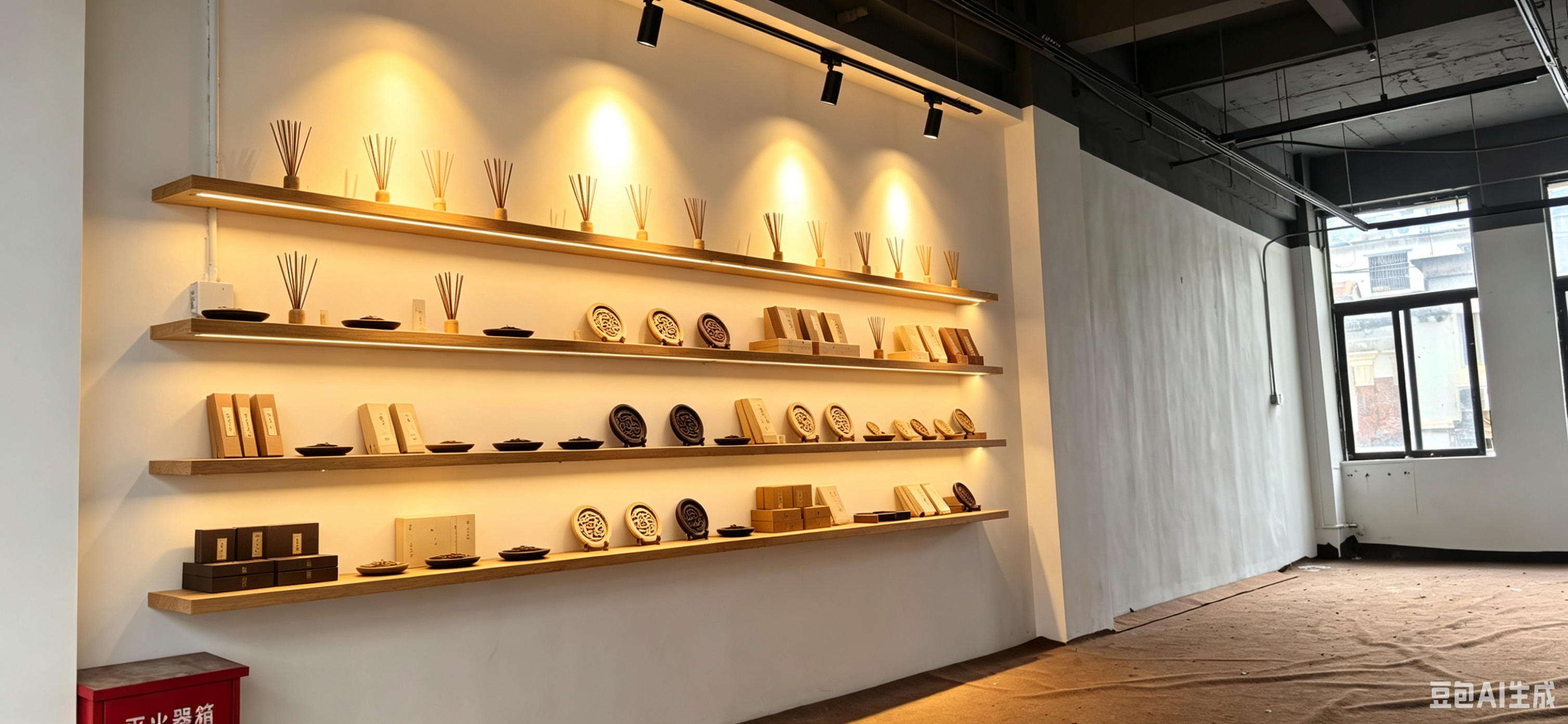 海兰尔沉香体验馆产品陈设墙
