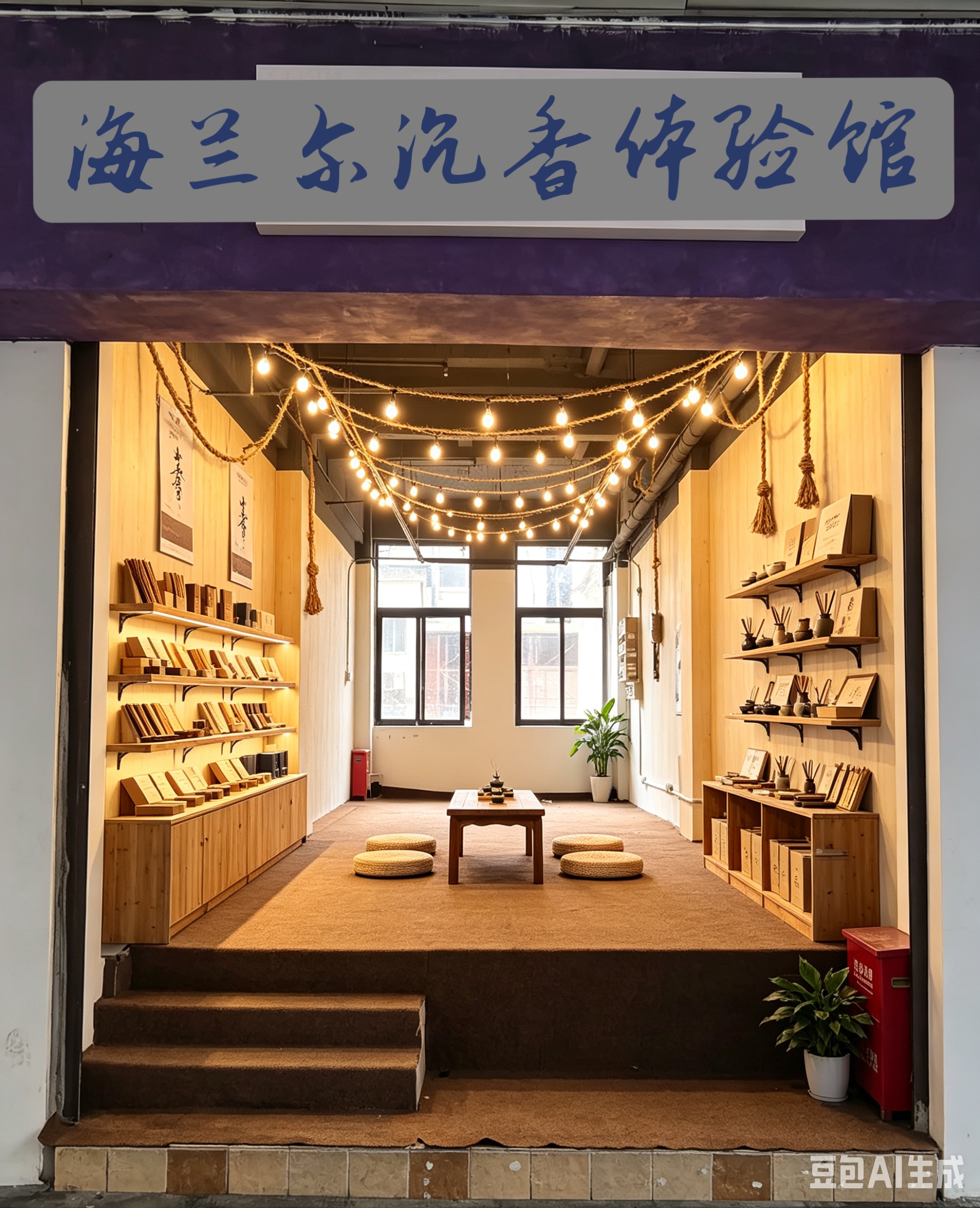海兰尔沉香体验馆门头与入口空间